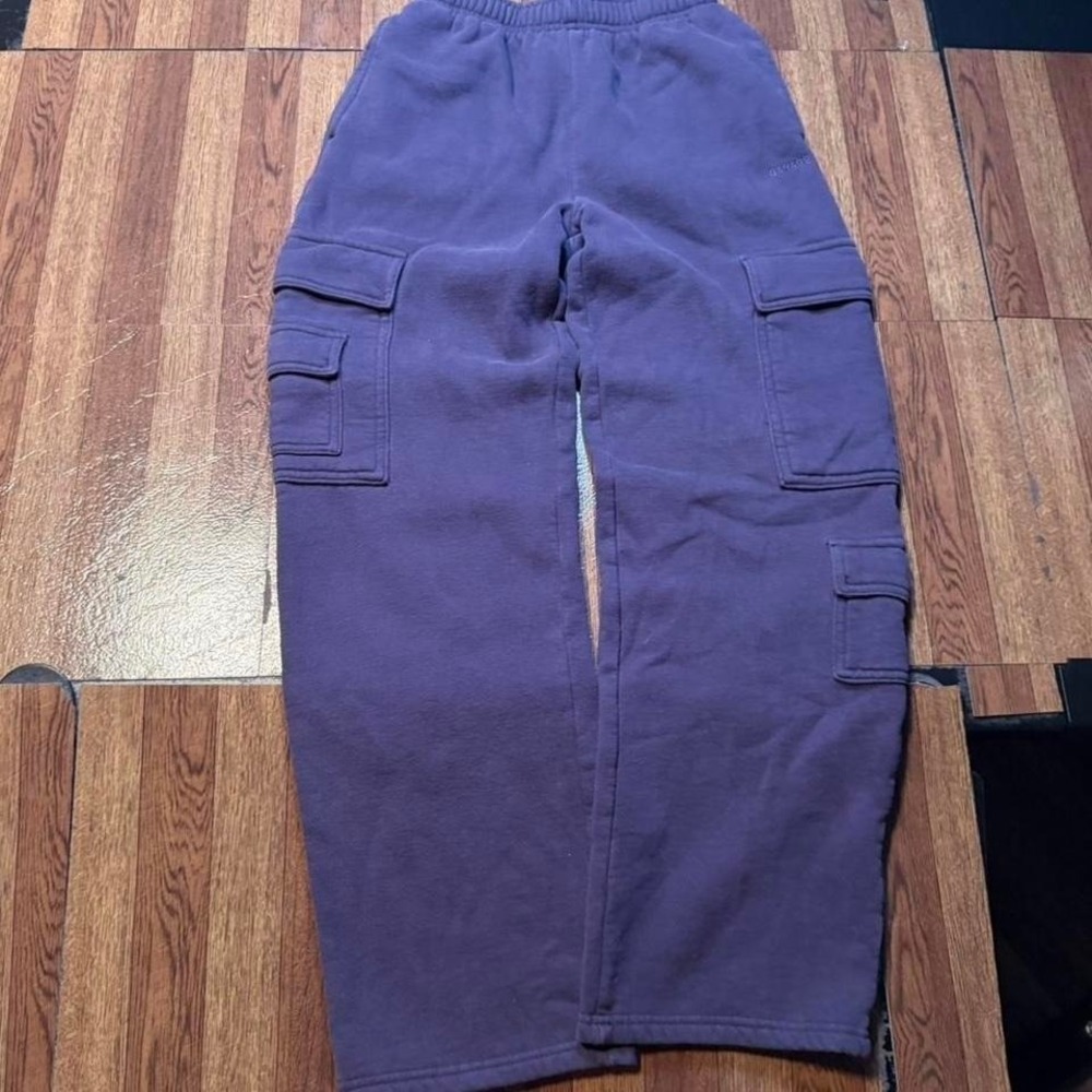 Garage Women's Purple Fleece Cargo Baggy Hem Sweatpants XXS